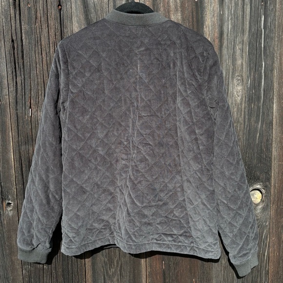 J. Jill Velvet Black Quilted Bomber Jacket - Picture 2 of 10